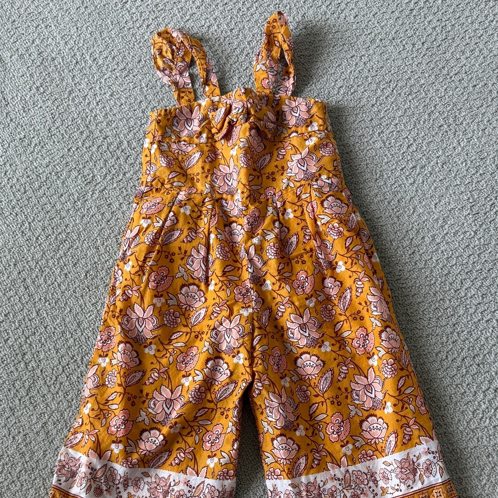 Janie and Jack Toddler 2T Floral Yellow Jumpsuit